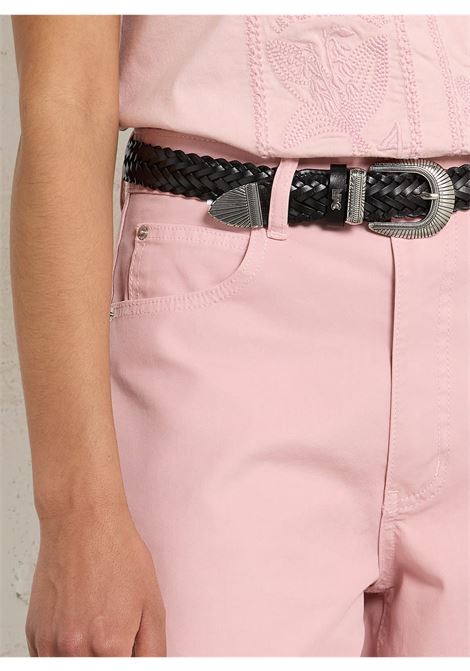 Pantalone dritto in cotone - Rosa  PUCHI Berenice | Pantaloni | 22PUCHIDUSTY PINK